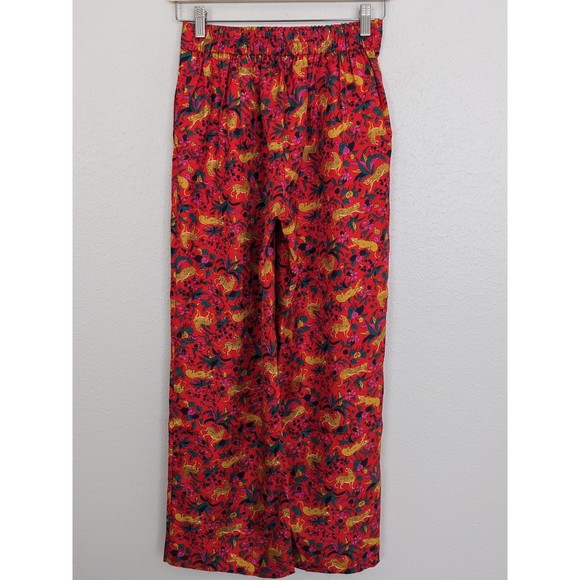 J. Crew Pants - J. Crew Collection Silk Twill Pull-on Pant in Jungle Cat Floral Print size 2